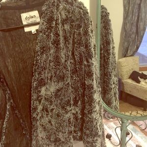 Grey and black Faux Fur Jacket